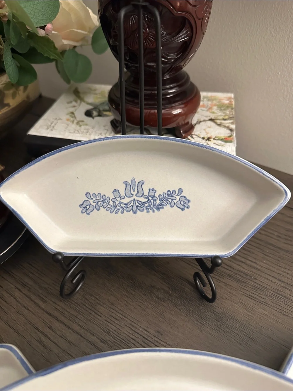 Vintage Pfaltzgraff Yorktowne Divided Relish Dish Inserts ~ Set of 4